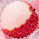 Visual van het ingredient - uitsnede van litchi's